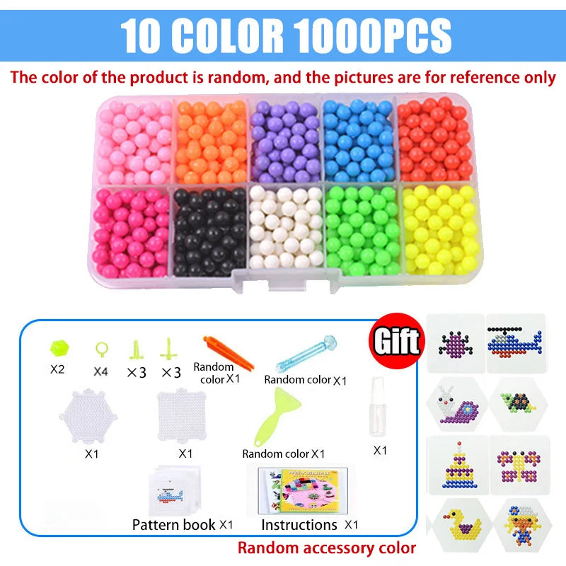 Magical Water Sticky Beads Toy Set DIY Handmade Children Water Spray Magic Crystal Beads Puzzle Craft Kits Kids Educational Toys