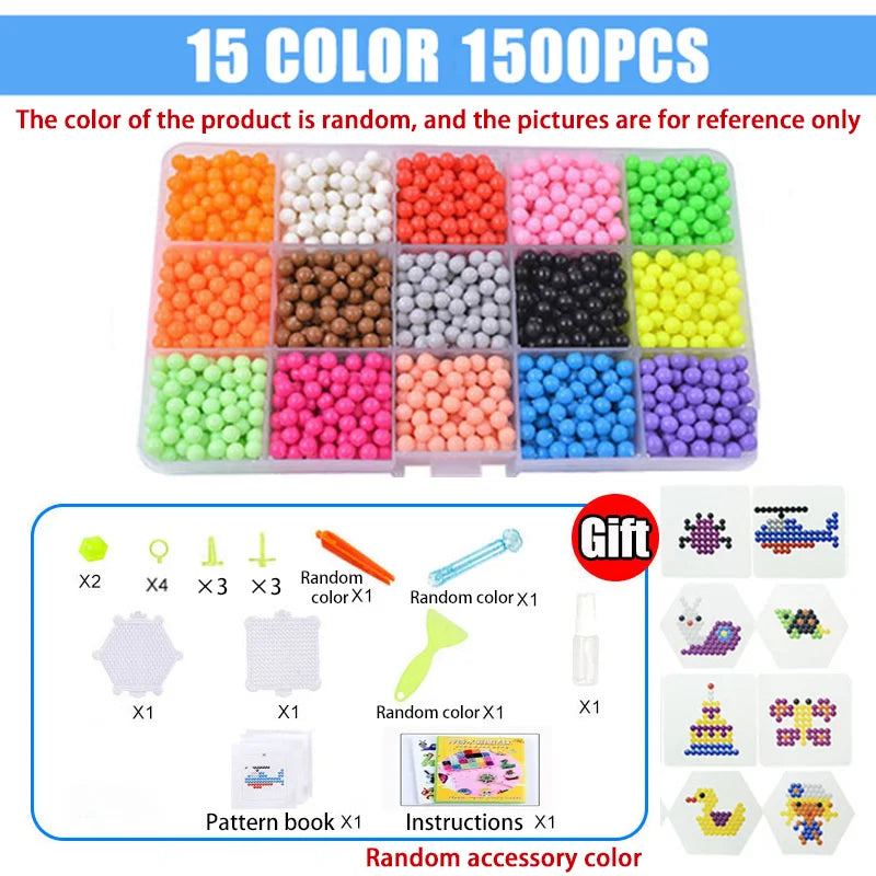 Magical Water Sticky Beads Toy Set DIY Handmade Children Water Spray Magic Crystal Beads Puzzle Craft Kits Kids Educational Toys