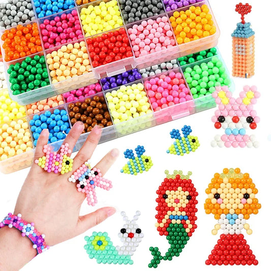 Magical Water Sticky Beads Toy Set DIY Handmade Children Water Spray Magic Crystal Beads Puzzle Craft Kits Kids Educational Toys