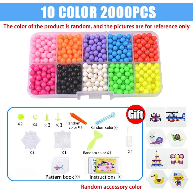 Magical Water Sticky Beads Toy Set DIY Handmade Children Water Spray Magic Crystal Beads Puzzle Craft Kits Kids Educational Toys