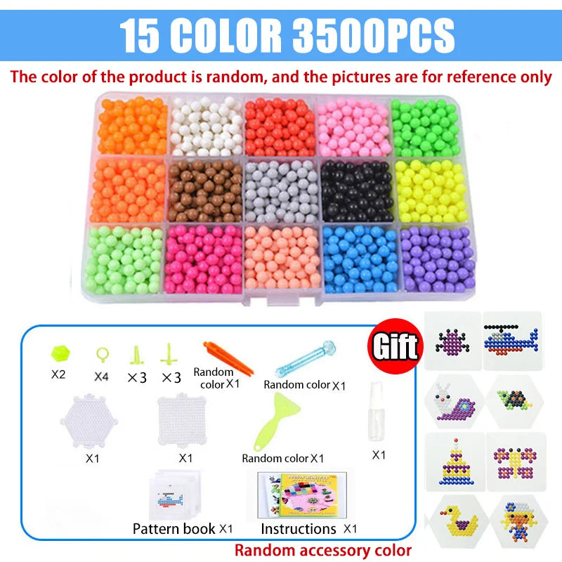 Magical Water Sticky Beads Toy Set DIY Handmade Children Water Spray Magic Crystal Beads Puzzle Craft Kits Kids Educational Toys